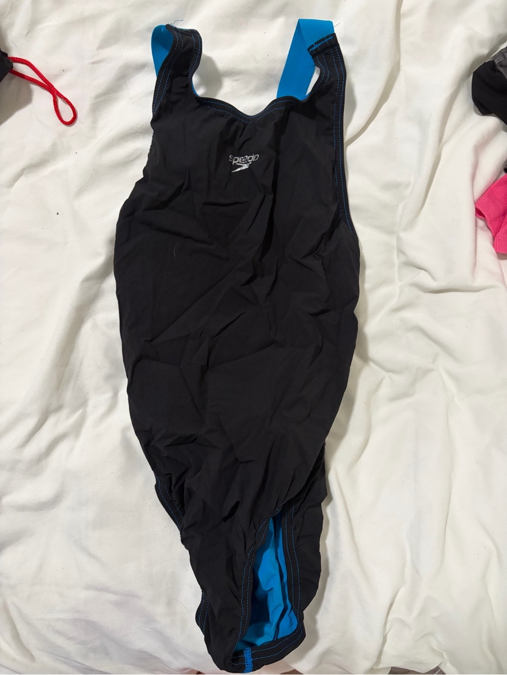 Speedo Women's One-Piece Fastskin Swimsuit in Black with Blue Trim